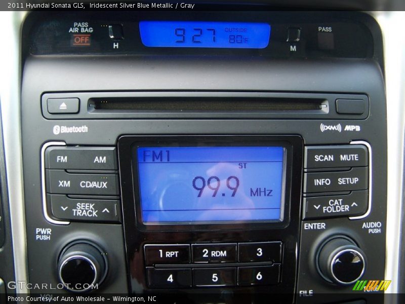 Iridescent Silver Blue Metallic / Gray 2011 Hyundai Sonata GLS
