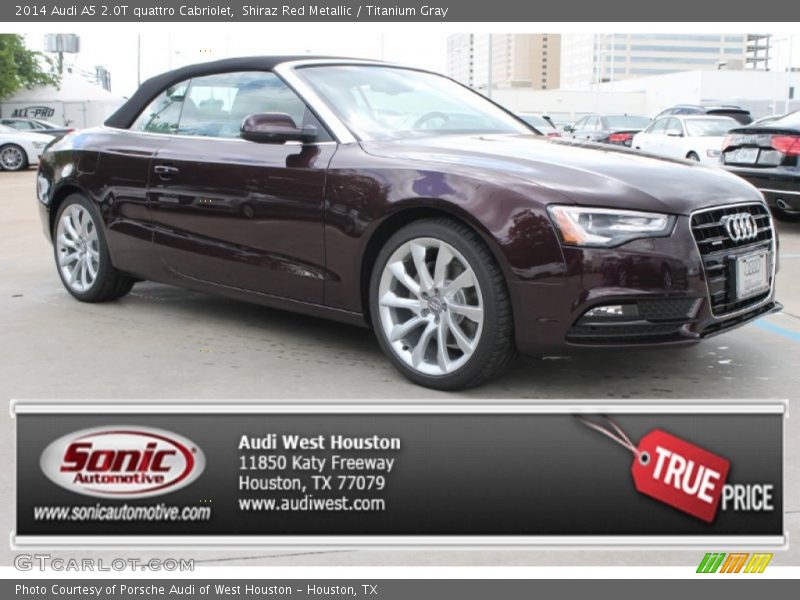 Shiraz Red Metallic / Titanium Gray 2014 Audi A5 2.0T quattro Cabriolet