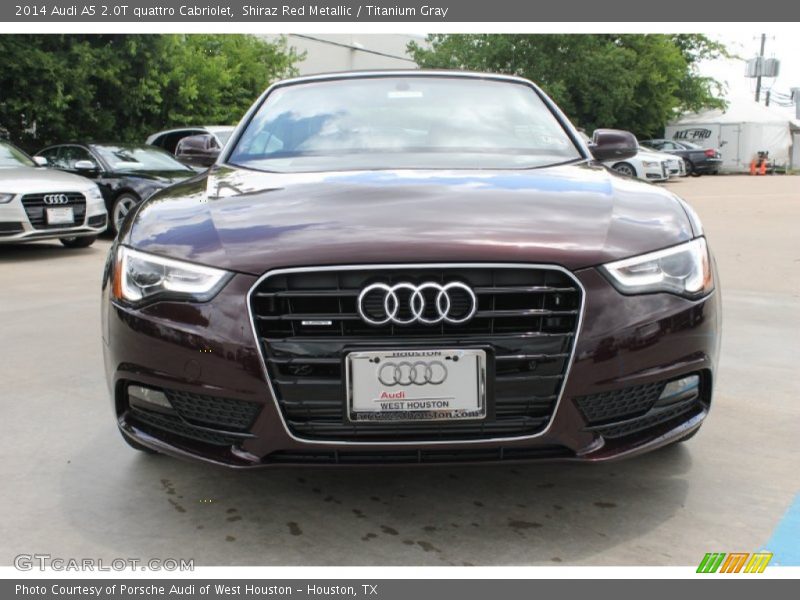 Shiraz Red Metallic / Titanium Gray 2014 Audi A5 2.0T quattro Cabriolet