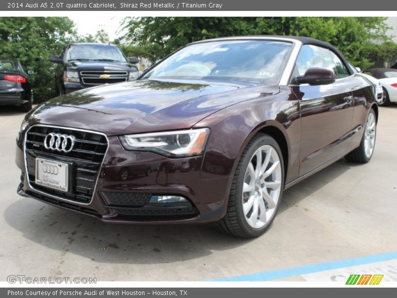 Shiraz Red Metallic / Titanium Gray 2014 Audi A5 2.0T quattro Cabriolet