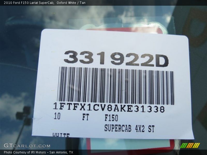 Oxford White / Tan 2010 Ford F150 Lariat SuperCab