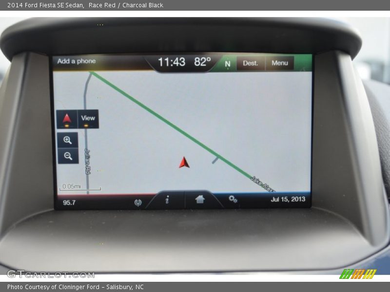 Navigation of 2014 Fiesta SE Sedan