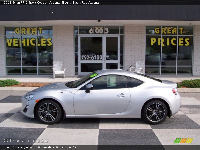 Argento Silver / Black/Red Accents 2013 Scion FR-S Sport Coupe