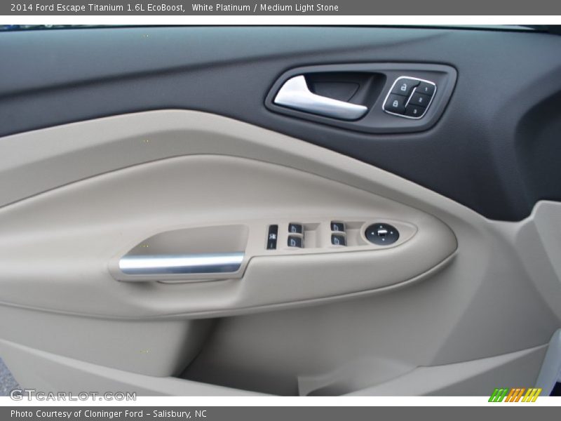 White Platinum / Medium Light Stone 2014 Ford Escape Titanium 1.6L EcoBoost