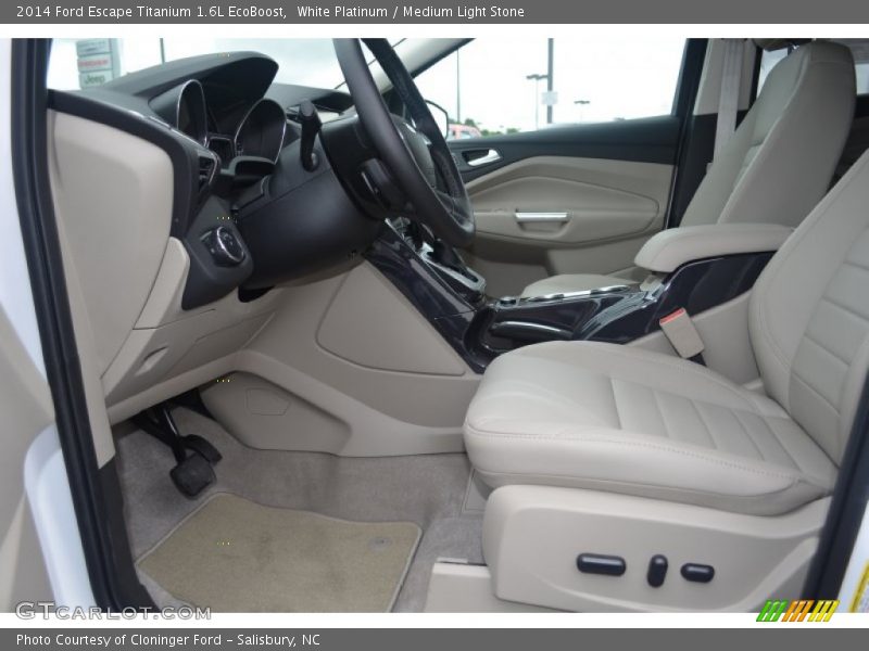 White Platinum / Medium Light Stone 2014 Ford Escape Titanium 1.6L EcoBoost