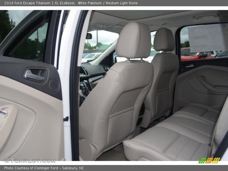 White Platinum / Medium Light Stone 2014 Ford Escape Titanium 1.6L EcoBoost