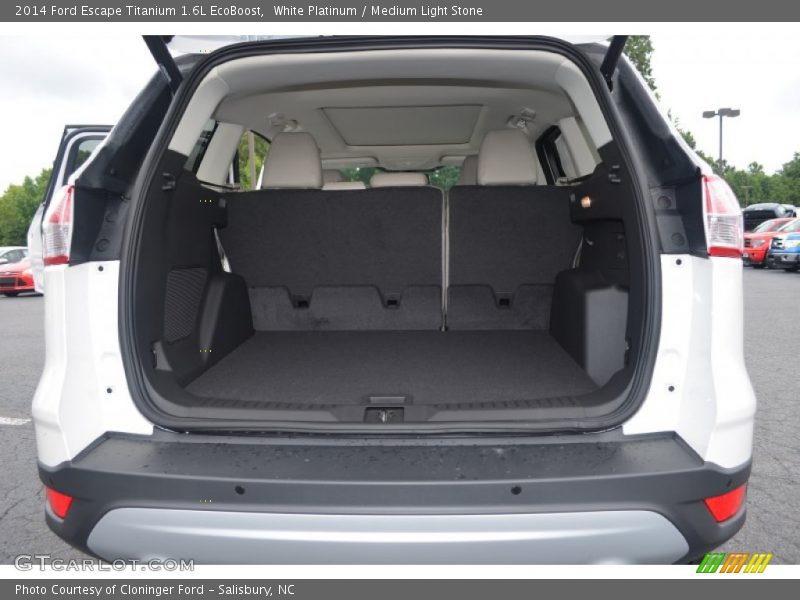 White Platinum / Medium Light Stone 2014 Ford Escape Titanium 1.6L EcoBoost