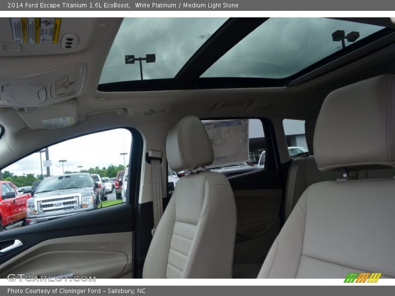 White Platinum / Medium Light Stone 2014 Ford Escape Titanium 1.6L EcoBoost