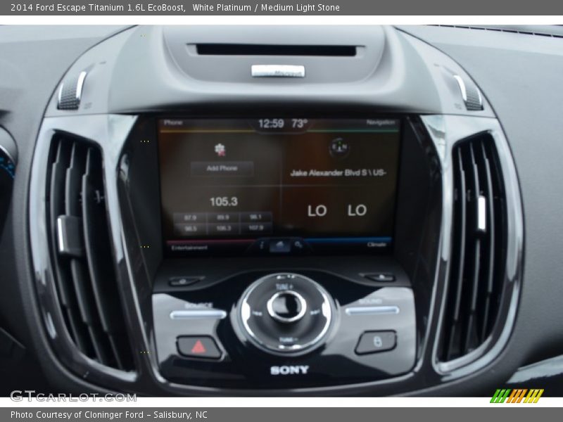 White Platinum / Medium Light Stone 2014 Ford Escape Titanium 1.6L EcoBoost