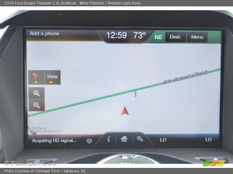 White Platinum / Medium Light Stone 2014 Ford Escape Titanium 1.6L EcoBoost