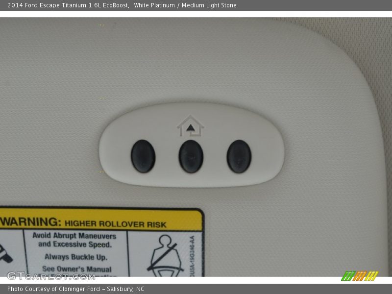 White Platinum / Medium Light Stone 2014 Ford Escape Titanium 1.6L EcoBoost