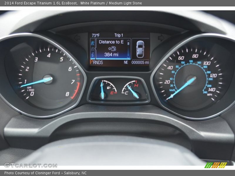 White Platinum / Medium Light Stone 2014 Ford Escape Titanium 1.6L EcoBoost