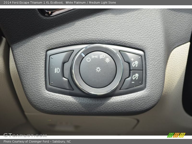White Platinum / Medium Light Stone 2014 Ford Escape Titanium 1.6L EcoBoost