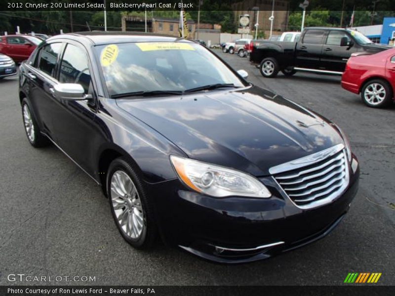 Blackberry Pearl Coat / Black 2012 Chrysler 200 Limited Sedan