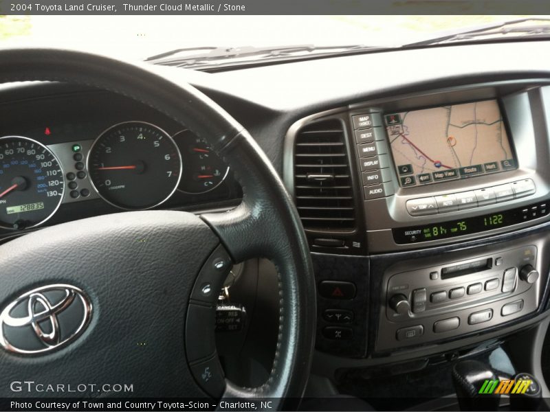 Thunder Cloud Metallic / Stone 2004 Toyota Land Cruiser
