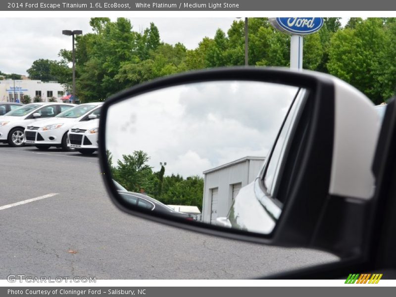 White Platinum / Medium Light Stone 2014 Ford Escape Titanium 1.6L EcoBoost