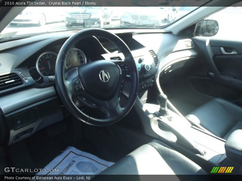 Crystal Black Pearl / Ebony 2010 Acura TSX Sedan