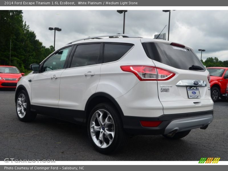 White Platinum / Medium Light Stone 2014 Ford Escape Titanium 1.6L EcoBoost