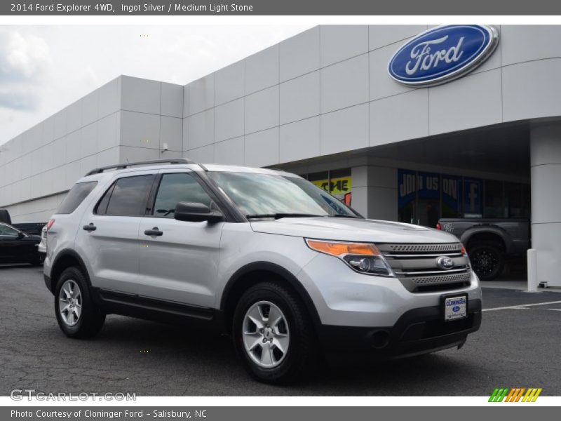 Ingot Silver / Medium Light Stone 2014 Ford Explorer 4WD