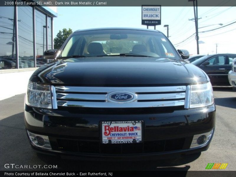 Dark Ink Blue Metallic / Camel 2008 Ford Taurus SEL AWD