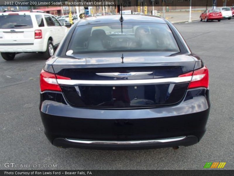 Blackberry Pearl Coat / Black 2012 Chrysler 200 Limited Sedan