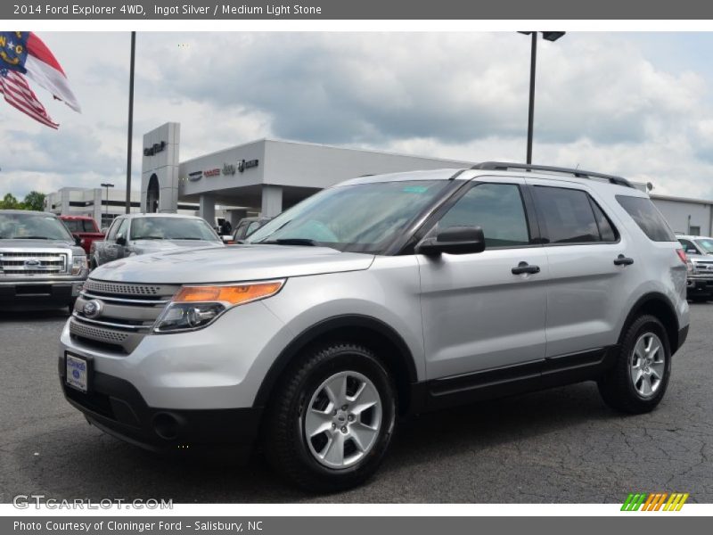 Ingot Silver / Medium Light Stone 2014 Ford Explorer 4WD
