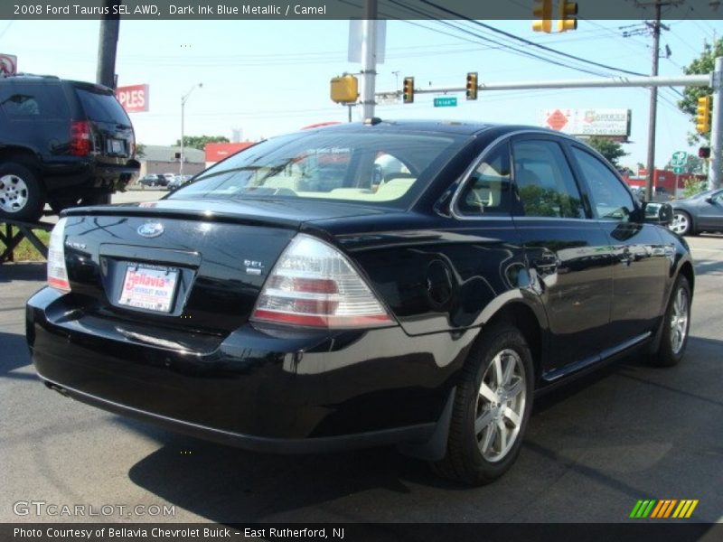 Dark Ink Blue Metallic / Camel 2008 Ford Taurus SEL AWD