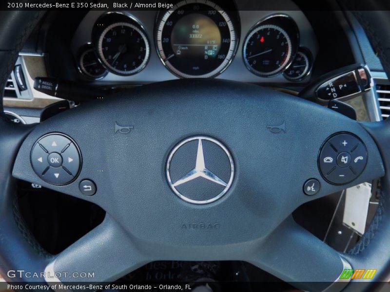 Black / Almond Beige 2010 Mercedes-Benz E 350 Sedan