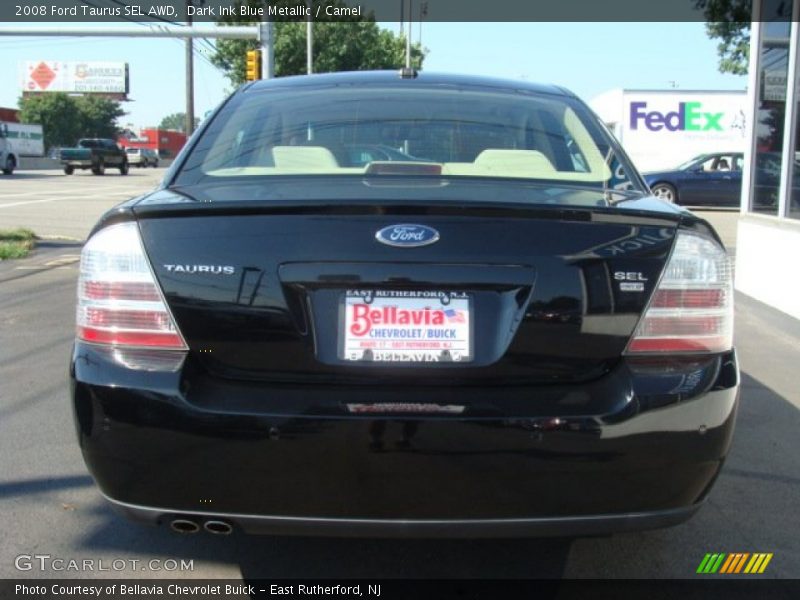Dark Ink Blue Metallic / Camel 2008 Ford Taurus SEL AWD