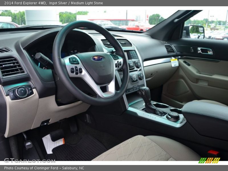 Ingot Silver / Medium Light Stone 2014 Ford Explorer 4WD