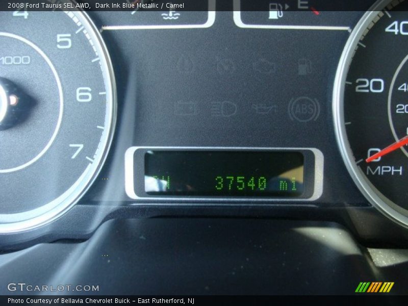 Dark Ink Blue Metallic / Camel 2008 Ford Taurus SEL AWD