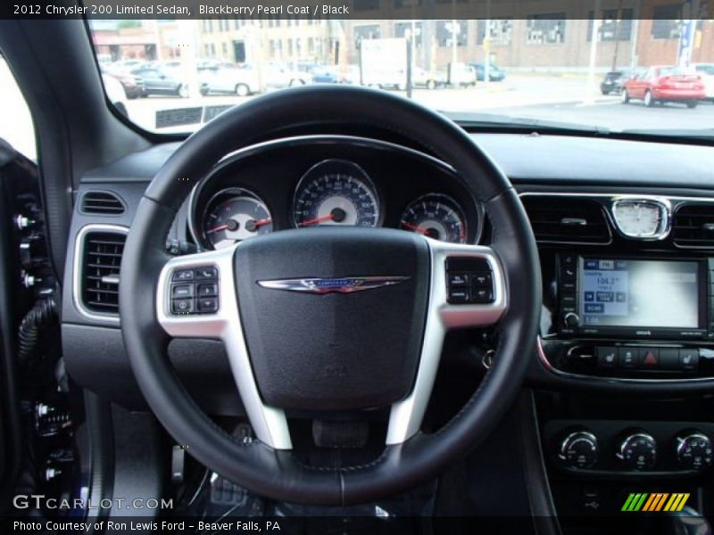Blackberry Pearl Coat / Black 2012 Chrysler 200 Limited Sedan