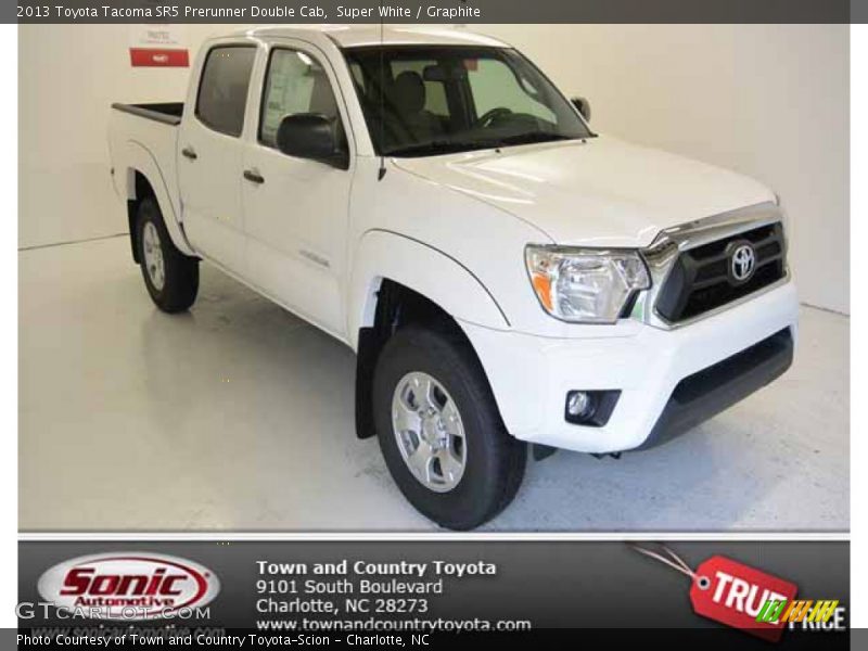 Super White / Graphite 2013 Toyota Tacoma SR5 Prerunner Double Cab