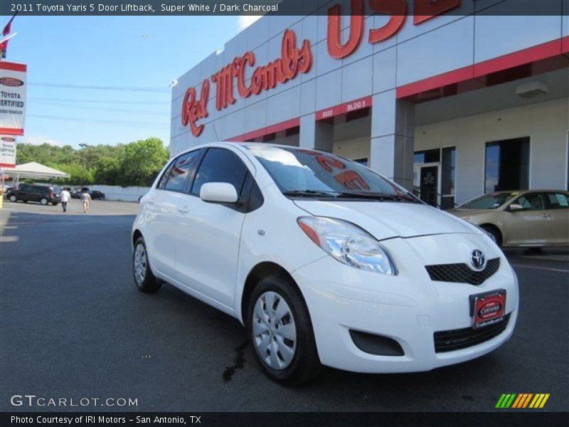 Super White / Dark Charcoal 2011 Toyota Yaris 5 Door Liftback