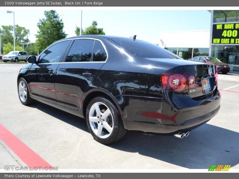 Black Uni / Pure Beige 2009 Volkswagen Jetta SE Sedan
