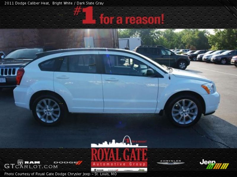 Bright White / Dark Slate Gray 2011 Dodge Caliber Heat