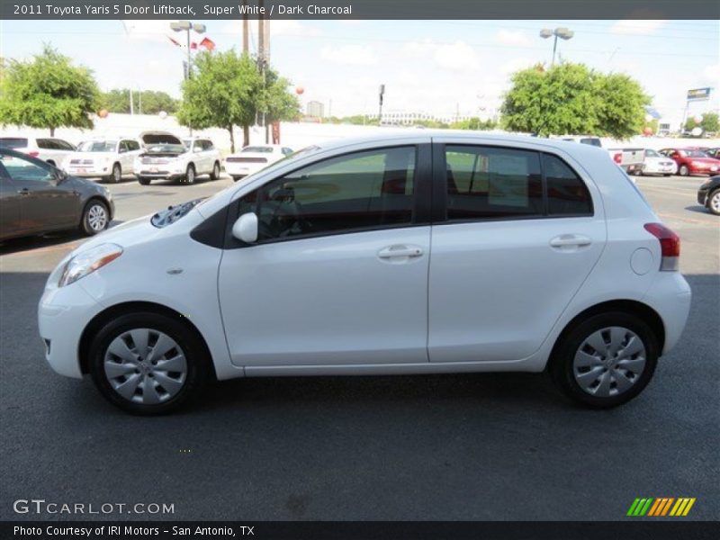 Super White / Dark Charcoal 2011 Toyota Yaris 5 Door Liftback