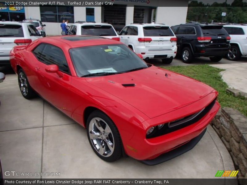 TorRed / Dark Slate Gray 2013 Dodge Challenger R/T Plus