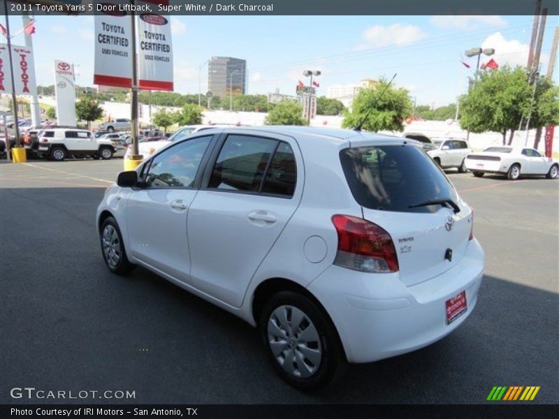 Super White / Dark Charcoal 2011 Toyota Yaris 5 Door Liftback