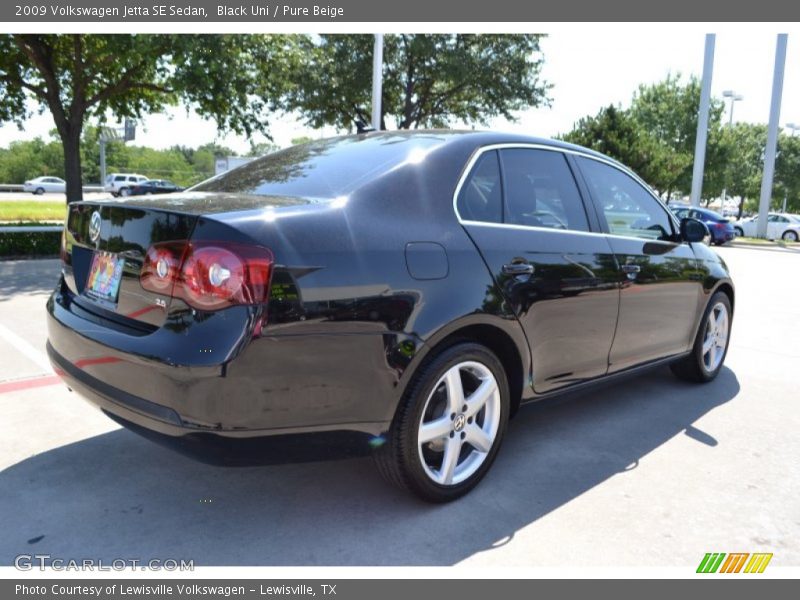 Black Uni / Pure Beige 2009 Volkswagen Jetta SE Sedan
