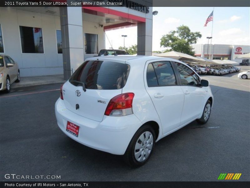 Super White / Dark Charcoal 2011 Toyota Yaris 5 Door Liftback