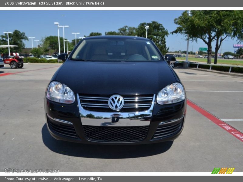 Black Uni / Pure Beige 2009 Volkswagen Jetta SE Sedan