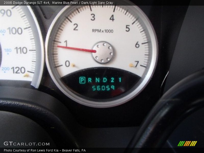 Marine Blue Pearl / Dark/Light Slate Gray 2008 Dodge Durango SLT 4x4