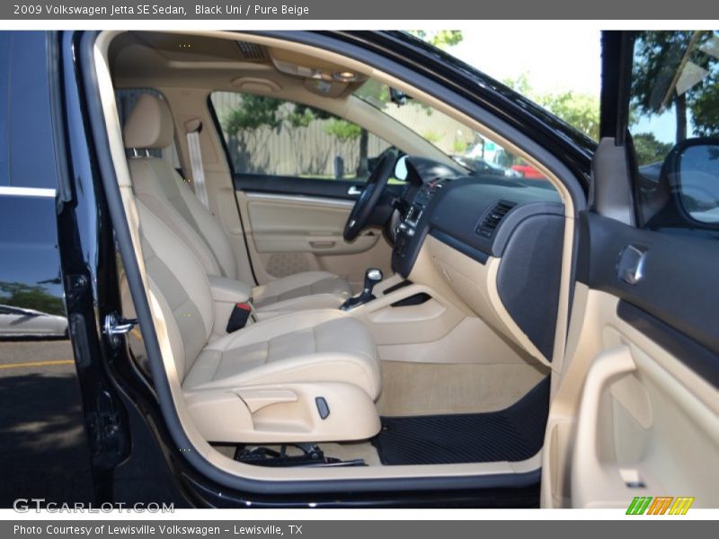 Black Uni / Pure Beige 2009 Volkswagen Jetta SE Sedan