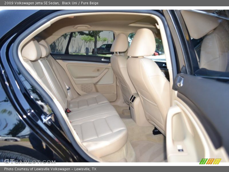 Black Uni / Pure Beige 2009 Volkswagen Jetta SE Sedan