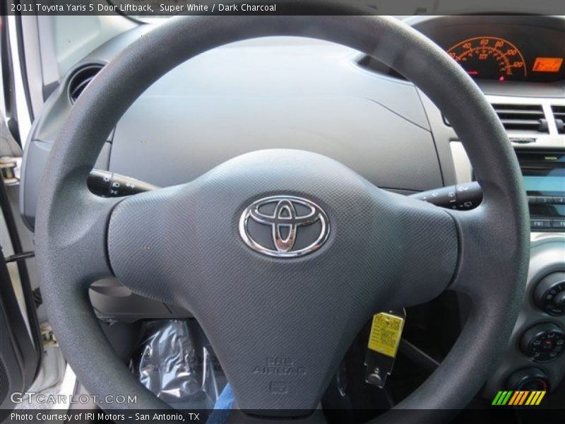 Super White / Dark Charcoal 2011 Toyota Yaris 5 Door Liftback