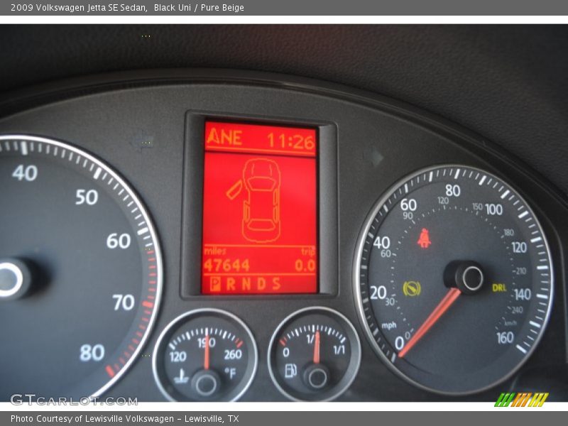 Black Uni / Pure Beige 2009 Volkswagen Jetta SE Sedan