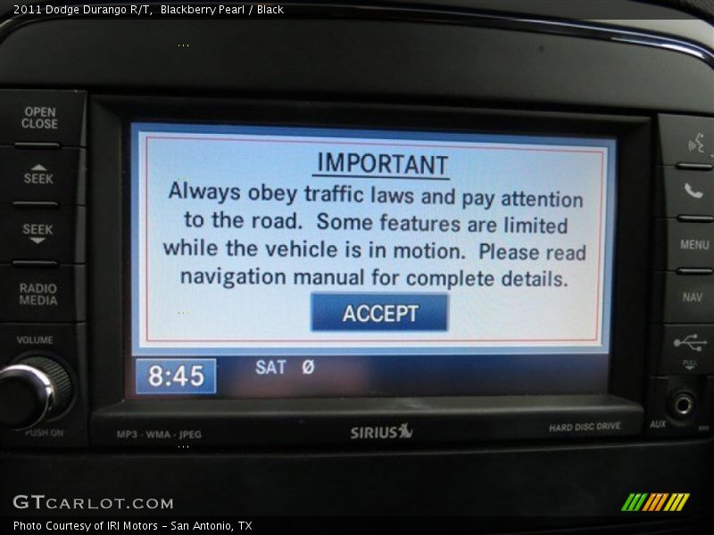 Blackberry Pearl / Black 2011 Dodge Durango R/T