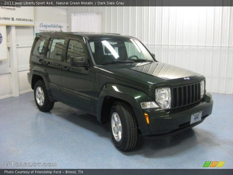 Natural Green Metallic / Dark Slate Gray 2011 Jeep Liberty Sport 4x4