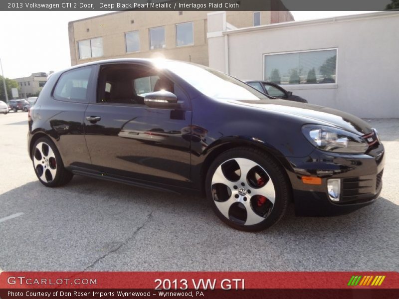 Deep Black Pearl Metallic / Interlagos Plaid Cloth 2013 Volkswagen GTI 2 Door